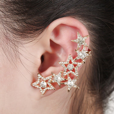 Gold Tone Star Ear Cuff