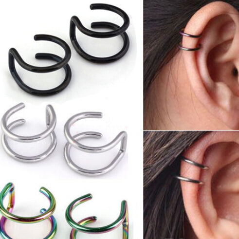Punk Style Clip-On Ear Cuff