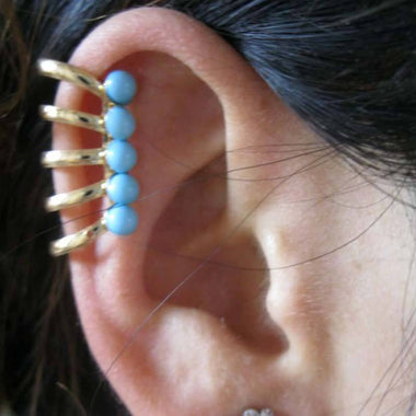 Natural Stones Luxurious Clip-On Ear Wrap