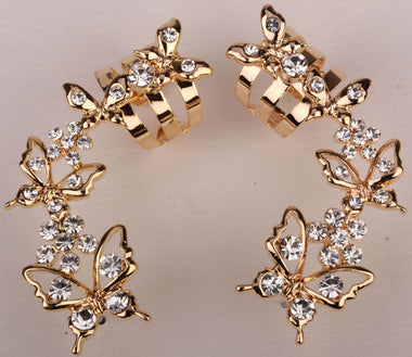 Elegant Mini Butterflies Ear Wrap