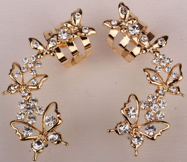 Elegant Mini Butterflies Ear Wrap