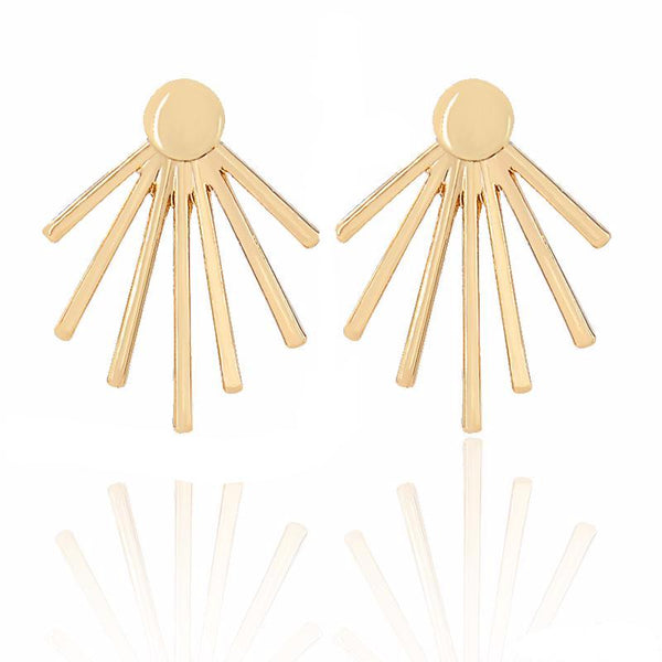 Sunburst Double Sided Stud Earrings