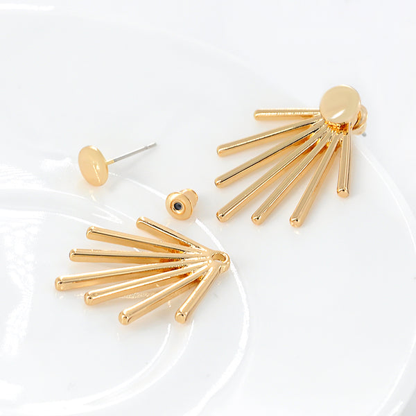 Sunburst Double Sided Stud Earrings