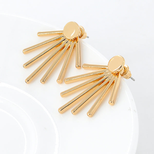 Sunburst Double Sided Stud Earrings