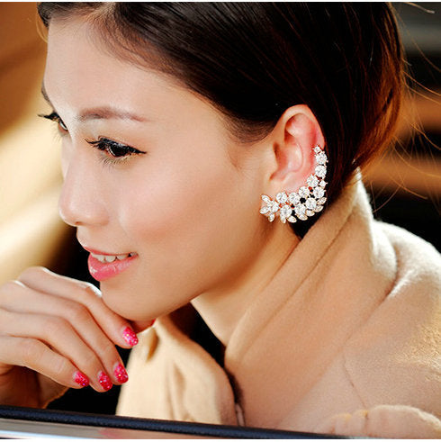 Elegant Vintage Crystal Ear Cuff