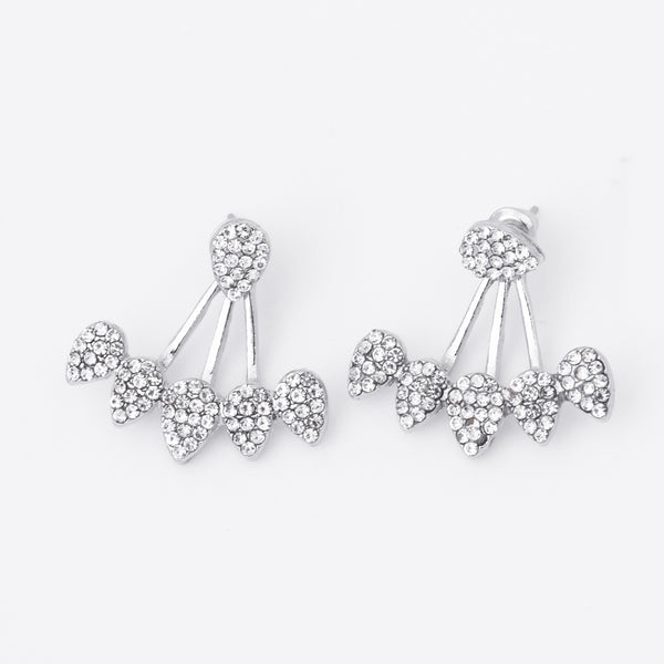 Tear Drop Crystals Double Sided Earring