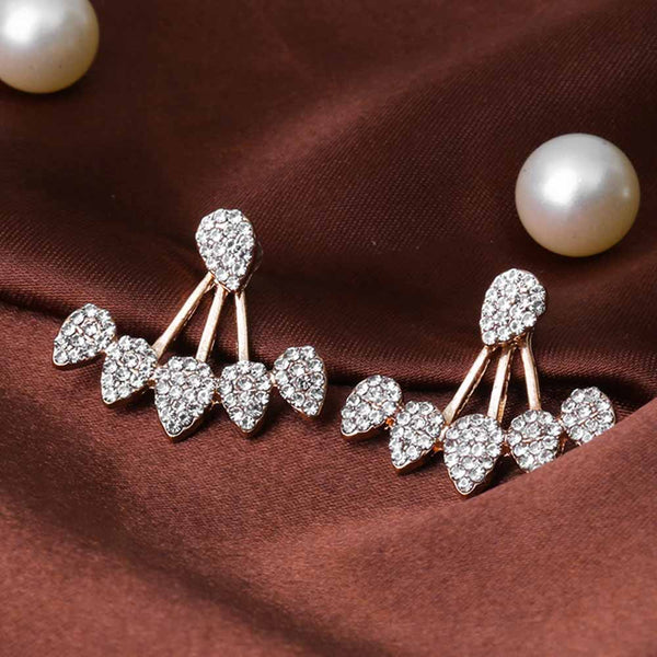 Tear Drop Crystals Double Sided Earring