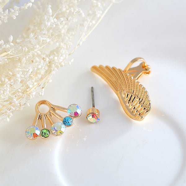 Gold Angel Wings Double Sided Ear Clip Cuff